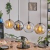 Koyoto Hanglamp, Kogellampje, Hanglamp Amber, Duidelijk, Rookkleurig, 4-lichts