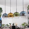 Koyoto Hanglamp, Kogellampje, Hanglamp Blauw, Goud, Groen, Duidelijk, 4-lichts