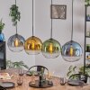Koyoto Hanglamp, Kogellampje, Hanglamp Blauw, Goud, Groen, Duidelijk, 4-lichts