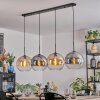 Koyoto Hanglamp, Kogellampje, Hanglamp Amber, Duidelijk, Rookkleurig, 4-lichts