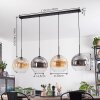 Koyoto Hanglamp, Kogellampje, Hanglamp Amber, Duidelijk, Rookkleurig, 4-lichts