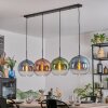 Koyoto Hanglamp, Kogellampje, Hanglamp Blauw, Groen, Duidelijk, Koperkleurig, 4-lichts