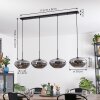 Mertola Hanglamp, Hanglamp Rookkleurig, 4-lichts