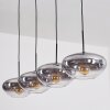 Mertola Hanglamp, Hanglamp Duidelijk, Rookkleurig, 4-lichts