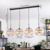 Koyoto Hanglamp, Kogellampje, Hanglamp Amber, Duidelijk, 4-lichts
