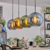 Koyoto Hanglamp, Kogellampje, Hanglamp Blauw, Goud, Groen, 4-lichts