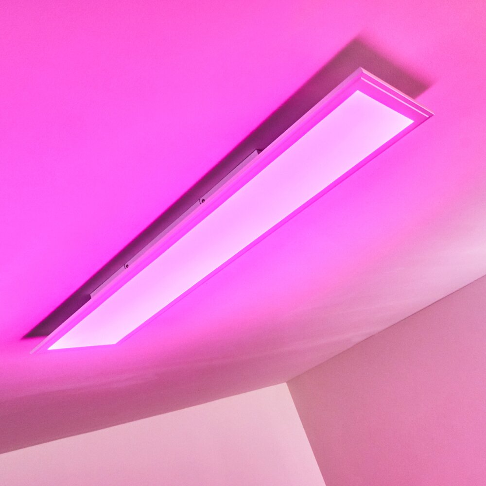 Voisines Plafondpaneel LED Wit, 1-licht, Afstandsbediening, Kleurwisselaar