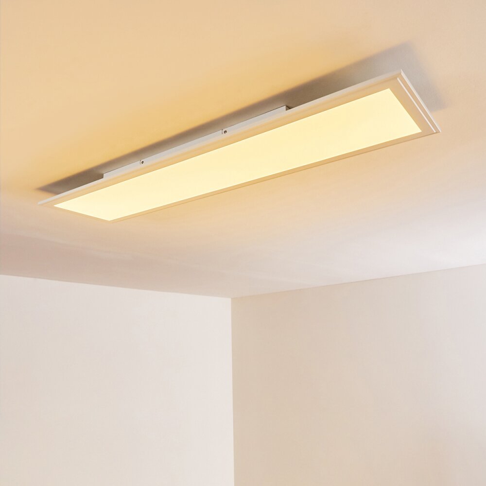 Voisines Plafondpaneel LED Wit, 1-licht, Afstandsbediening, Kleurwisselaar