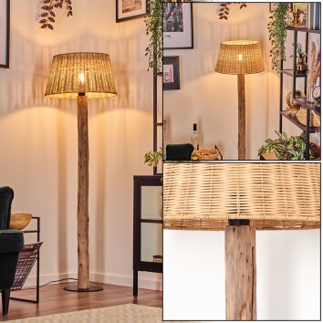 Cavaca Staande lamp Natuurlijke kleuren, Zwart, 1-licht
