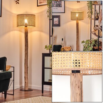 Barcos Staande lamp Natuurlijke kleuren, Zwart, 1-licht