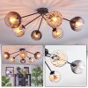 Koyoto Plafondlamp, Kogellampje 77.5 cm Amber, Duidelijk, Rookkleurig, 6-lichts