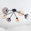 Koyoto Plafondlamp, Kogellampje 77.5 cm Amber, Duidelijk, Rookkleurig, 6-lichts