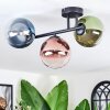 Chehalis Plafondlamp, Kogellampje Blauw, Groen, Duidelijk, Koperkleurig, 3-lichts