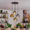 Koyoto Hanglamp, Kogellampje, Hanglamp Blauw, Goud, Groen, Duidelijk, 4-lichts