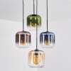 Lauden Hanglamp, Kogellampje, Hanglamp Amber, Blauw, Groen, Duidelijk, Koperkleurig, 4-lichts