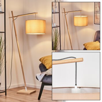 Soungou Staande lamp Natuurlijke kleuren, Wit, 1-licht