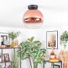 Koyoto Plafondlamp, Kogellampje Duidelijk, Koperkleurig, 1-licht