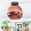 Koyoto Plafondlamp, Kogellampje Koperkleurig, 1-licht