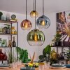 Koyoto Hanglamp, Kogellampje, Hanglamp 35 cm Blauw, Goud, Groen, Duidelijk, Koperkleurig, 4-lichts