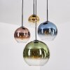 Koyoto Hanglamp, Kogellampje, Hanglamp 35 cm Blauw, Goud, Groen, Duidelijk, Koperkleurig, 4-lichts