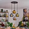 Koyoto Hanglamp, Kogellampje, Hanglamp Blauw, Chroom, Goud, Groen, Rookkleurig, 4-lichts