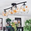 Ripoll Plafondlamp, Kogellampje Amber, Duidelijk, 4-lichts