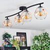 Ripoll Plafondlamp, Kogellampje Amber, Duidelijk, 4-lichts