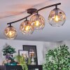 Ripoll Plafondlamp, Kogellampje Amber, Duidelijk, 4-lichts