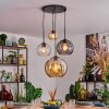 Koyoto Hanglamp, Kogellampje, Hanglamp 30 cm Amber, Duidelijk, Rookkleurig, 4-lichts