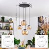 Koyoto Hanglamp, Kogellampje, Hanglamp Amber, 4-lichts