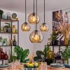 Koyoto Hanglamp, Kogellampje, Hanglamp Amber, 4-lichts