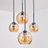 Koyoto Hanglamp, Kogellampje, Hanglamp Amber, 4-lichts