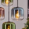 Lauden Hanglamp, Kogellampje, Hanglamp Blauw, Groen, Duidelijk, Koperkleurig, 4-lichts