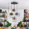 Lauden Hanglamp, Kogellampje, Hanglamp Blauw, Groen, Duidelijk, Koperkleurig, Rookkleurig, 4-lichts