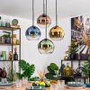 Koyoto Hanglamp, Kogellampje, Hanglamp Blauw, Goud, Groen, Duidelijk, Koperkleurig, 4-lichts