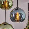 Koyoto Hanglamp, Kogellampje, Hanglamp Blauw, Goud, Groen, 4-lichts