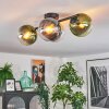 Gastor Plafondlamp, Kogellampje Blauw, Chroom, Groen, Duidelijk, Rookkleurig, 4-lichts