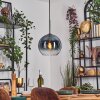 Koyoto Hanglamp, Kogellampje, Hanglamp Blauw, Duidelijk, 1-licht