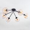 Koyoto Plafondlamp, Kogellampje 77.5 cm Amber, Duidelijk, 6-lichts