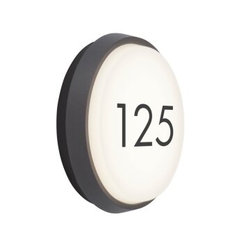 AEG Letan Round Buiten muurverlichting LED Antraciet, Wit, 1-licht