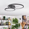 Modrix Plafondlamp LED Chroom, Zwart, 1-licht