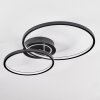 Modrix Plafondlamp LED Chroom, Zwart, 1-licht