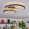 Modrix Plafondlamp LED Chroom, Zwart, 1-licht