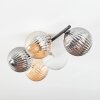 Chehalis Plafondlamp, Kogellampje Amber, Duidelijk, Rookkleurig, 5-lichts