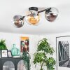 Gastor Plafondlamp, Kogellampje Amber, Duidelijk, Rookkleurig, 4-lichts
