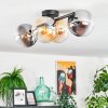 Gastor Plafondlamp, Kogellampje Amber, Duidelijk, Rookkleurig, 4-lichts