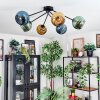 Koyoto Plafondlamp, Kogellampje 77.5 cm Blauw, Goud, Groen, 6-lichts