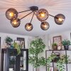 Koyoto Plafondlamp, Kogellampje 77.5 cm Rookkleurig, 6-lichts