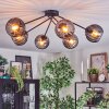 Koyoto Plafondlamp, Kogellampje 77.5 cm Rookkleurig, 6-lichts