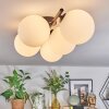 Chehalis Plafondlamp, Kogellampje Wit, 5-lichts